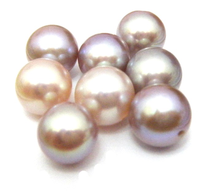 Natural Colours 7.5-8mm Half Drilled Round Single Pearl
